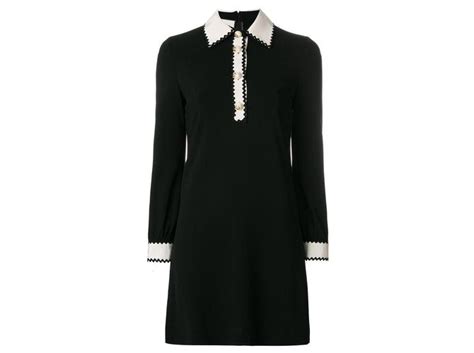 posh black gucci dress|Gucci black and white dress.